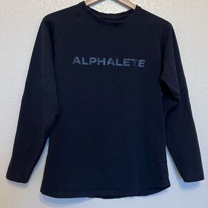Alphalete Black Long Sleeve Performance Shirt Size Medium